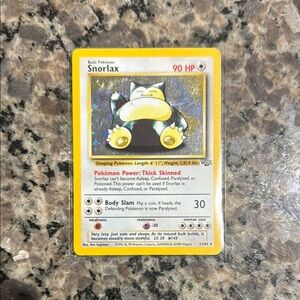 Pokemon TCG - Snorlax Holo 11/64 Rare Card